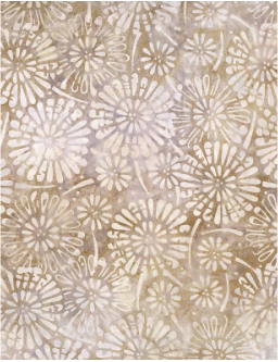 Cinnamon Twist Flower Burst Light Tan Yardage