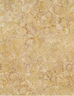Cinnamon Twist Mosaic Circles Golden Yellow Yardage