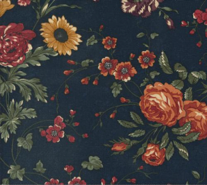 Daisy Lane My Garden Florals Bluebell Yardage