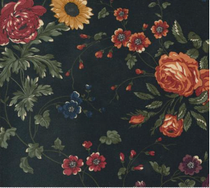 Daisy Lane My Garden Florals Mulch Yardage