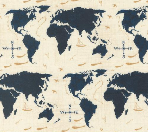 Longshore Seafarers Way Flag Cream Yardage