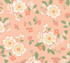 Dainty Meadow Wild Boutique Florals Peachy Yardage