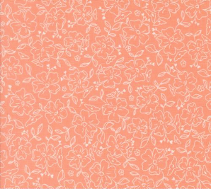 Dainty Meadow Dainty Doodle Florals Coral Yardage