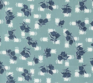Rosemary Cottage Tulip Florals Sky Yardage