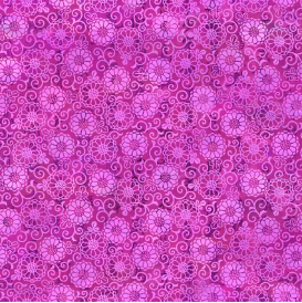 Oriental Gardens Lace Magenta Fabric