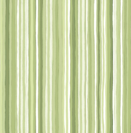 Windflower Stripe Green Fabric