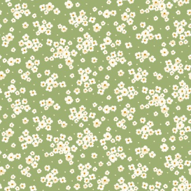 Windflower Mini Green Fabric