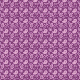 Calico Cowgirls Paisley & Poppy Purple Yardage