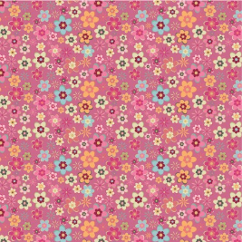 Calico Cowgirls Cowgirl Meadow Pink Yardage