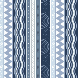 Polar Plungers Polar Stripe Blue Fabric