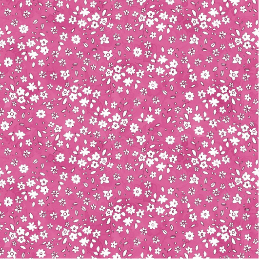 Garden Fresh Daisies Raspberry Yardage