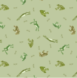 Small Things... Rivers and Creeks Frogs and Toads Light Green Yardage