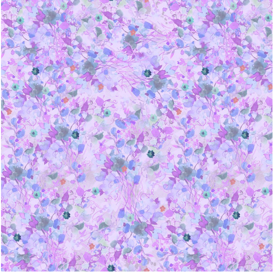 Garden Fresh Foliage Light Purple Yardage