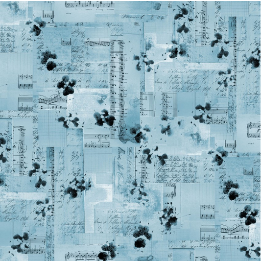 Best Friends Paw Prints Sky Yardage