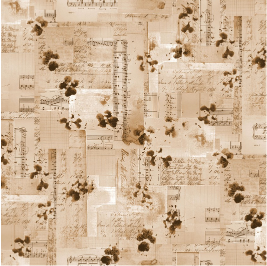 Best Friends Paw Prints Light Caramel Yardage