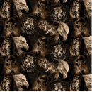 Strokes of the Wild Spirit Animal Postcards Brown Yardage
