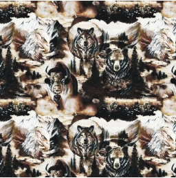 Strokes of the Wild Wilderness Collage Multi Yardage