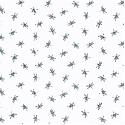 A Place To Call Home Tossed Dragonflies White Blue Yardage