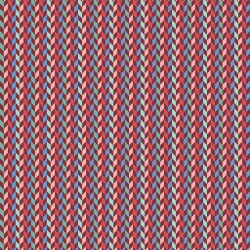 Cups & Quilts Chevron Red Yardage