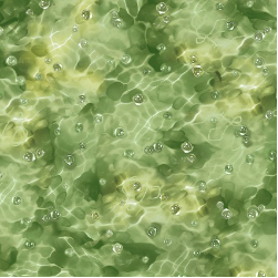 Koi Pond Reflections Green Yardage