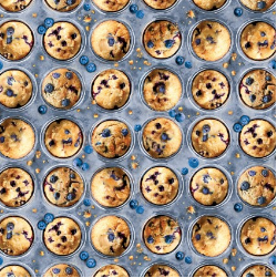 Blueberry Hill Blueberry Muffin Tin Multi Fabric