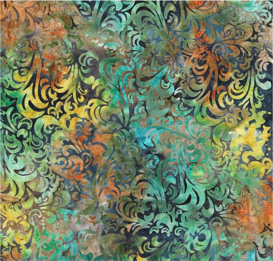 Batiks Hand Dyes Elementals Twirl & Swirl Pebble Pastiche Yardage