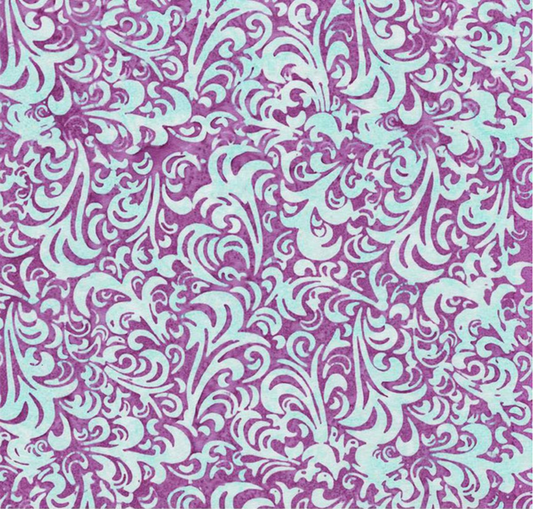 Batiks Hand Dyes Elementals Twirl & Swirl Wisteria Skye Yardage