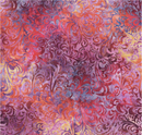 Batiks Hand Dyes Elementals Twirl & Swirl Splash of Grenadine Yardage