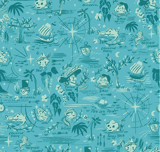 Forever Neverland Neverland Map Lagoon Yardage