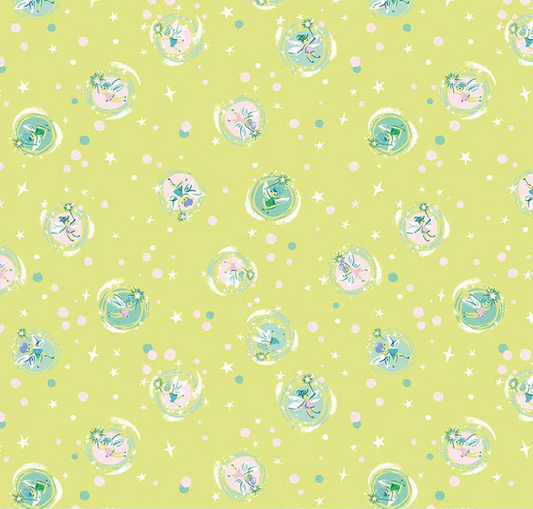 Forever Neverland Tink Lemongrass Yardage