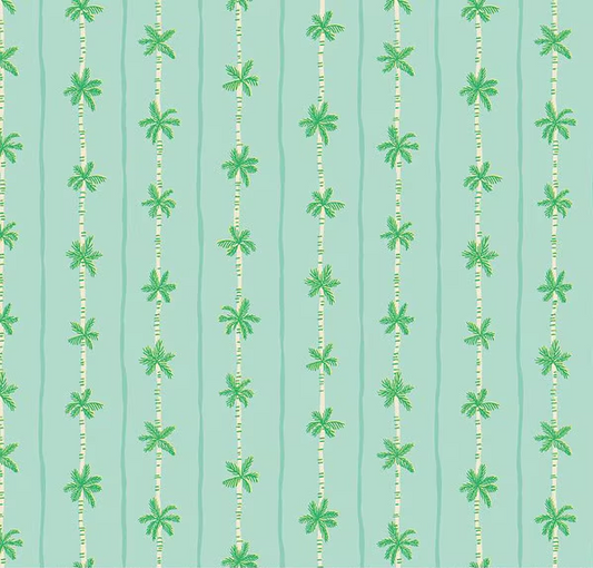 Forever Neverland Palm Stripe Songbird Yardage