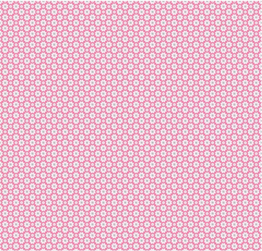 Vibrance Flowers Pink Yardage