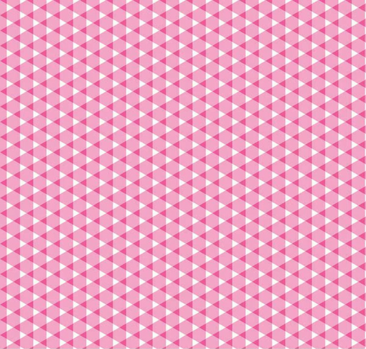 Vibrance Triangle Gingham Pink Yardage