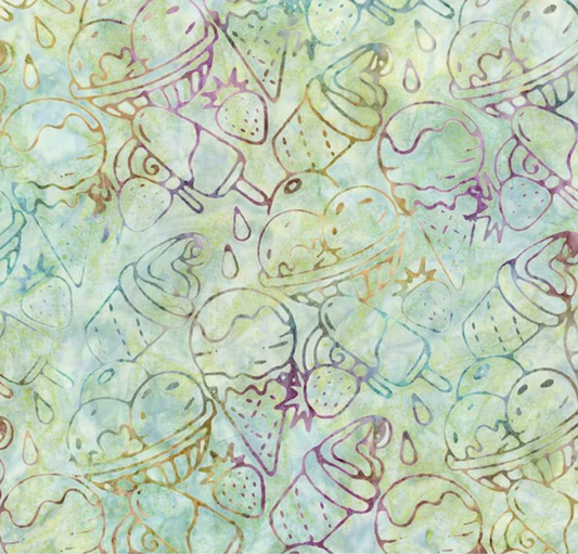 Batiks Hand Dyes Places You'll Go Artichoke Yardage