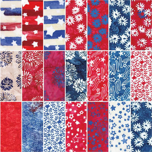 Expressions Batiks Let Freedom Reign 2 1/2” Rolie Polie