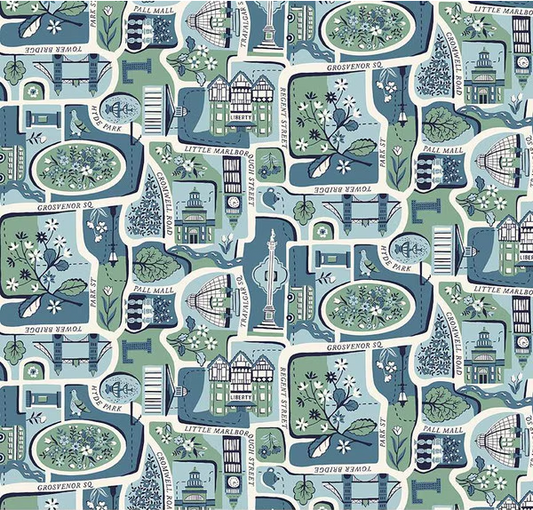 London Bouquet Charming City A Yardage