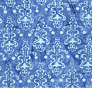 Batiks Hand Dyes Watercolor Daisies Ocean Blue Yardage