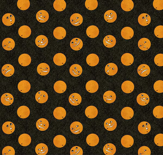 Costume Maker's Act II Jack-O-Lantern Balloons Black Yardage