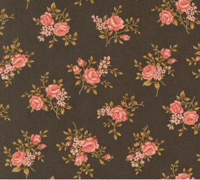 Collections Unity Rose Bouquet Florals Chocolate Yardage