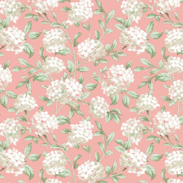 Regal Rose Hydrangea Pink Yardage