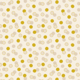 Year of the Dragon Cosmos Cream and Gold Yardage