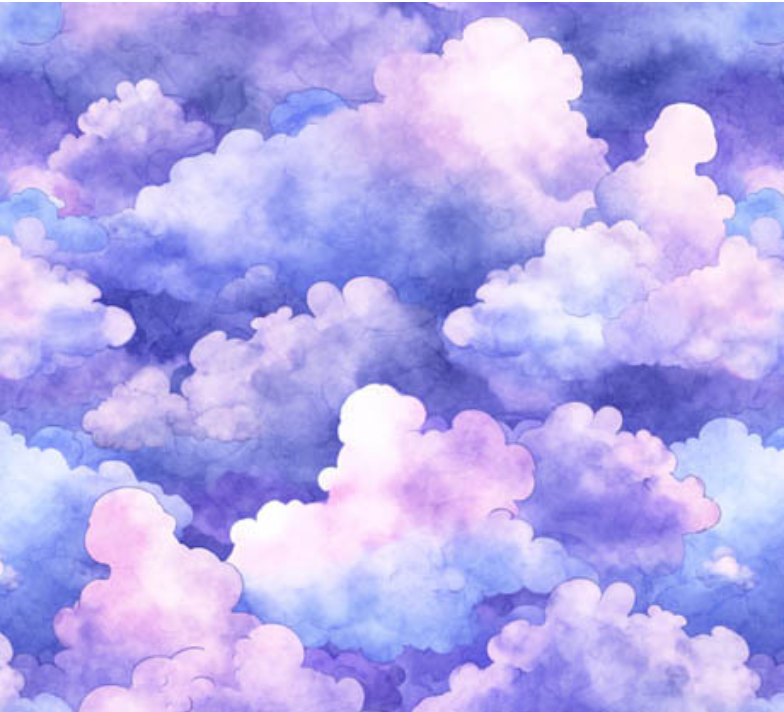 Lil' Wizards Clouds Lavender Yardage