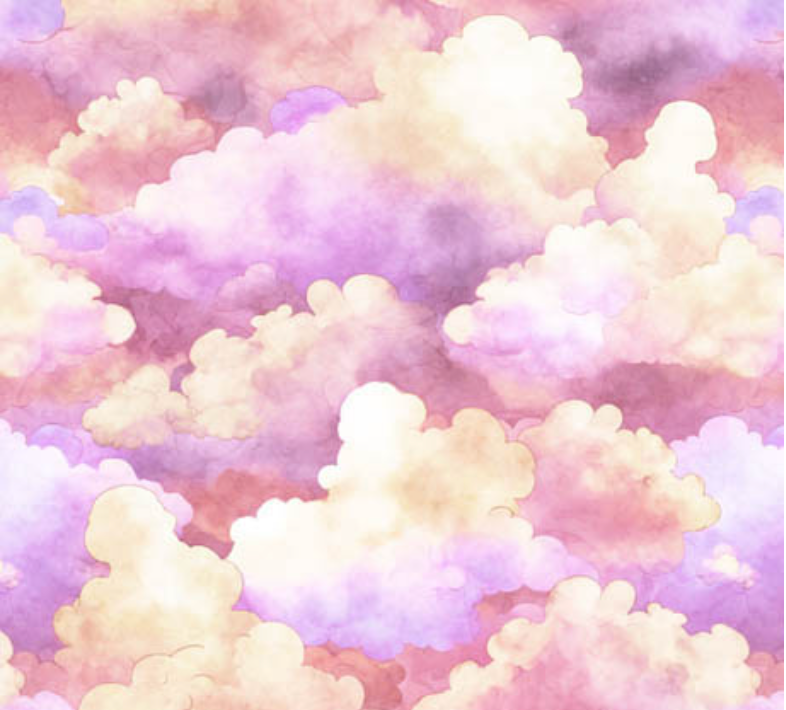 Lil' Wizards Clouds Pink Yardage