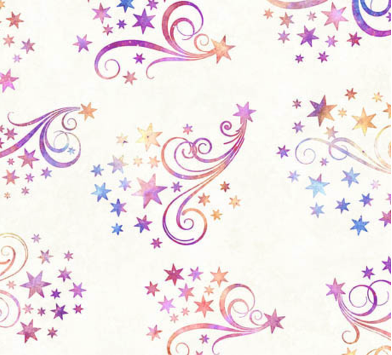 Lil' Wizards Star & Scroll Cream Yardage