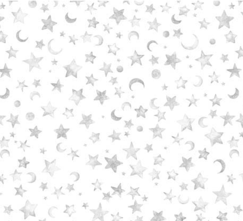 Lil' Wizards Moon & Star Grey Yardage