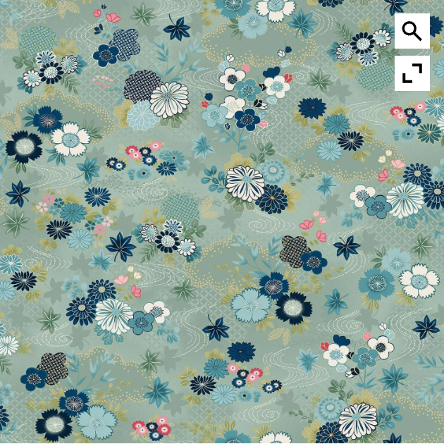 Kasumi Harmony Teal Yardage