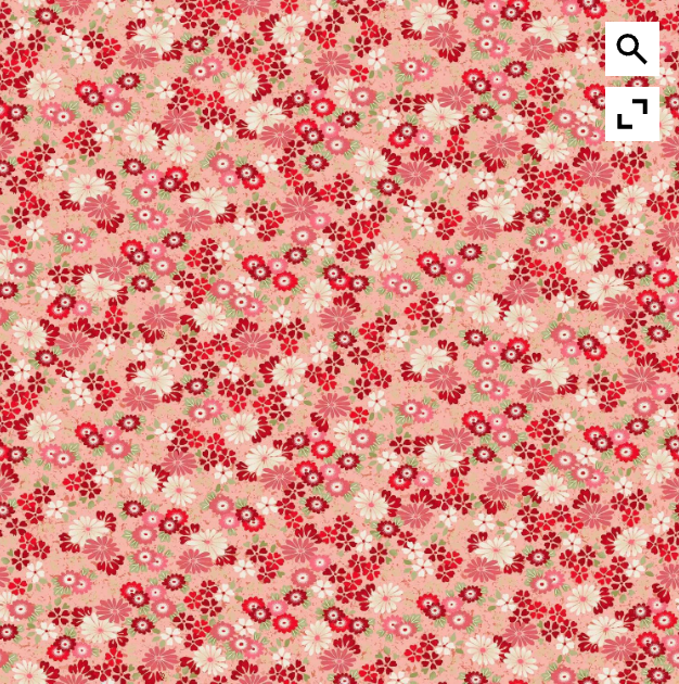 Kasumi Floating Flowers Red Yardage