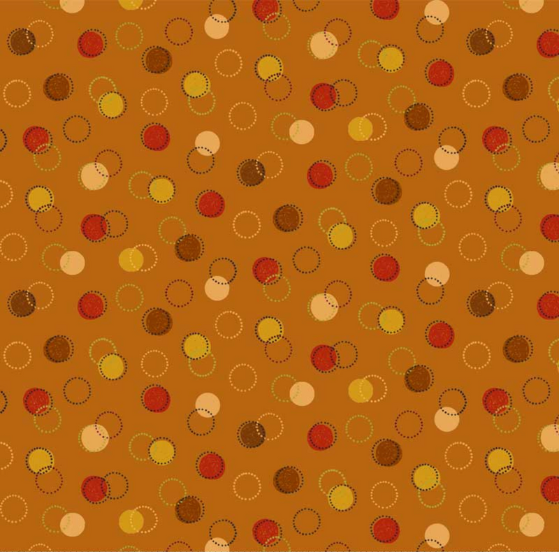 Harvest Minis Dots Orange Yardage