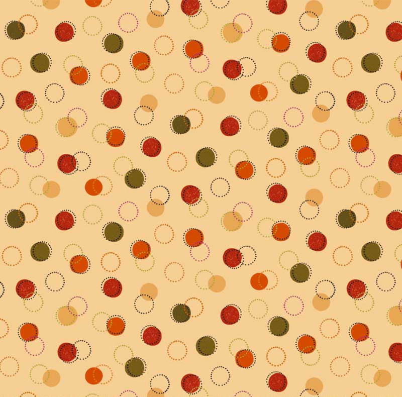 Harvest Minis Dots Cream Yardage