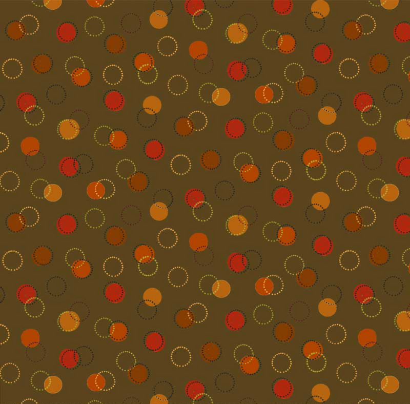 Harvest Minis Dots Dark Green Yardage